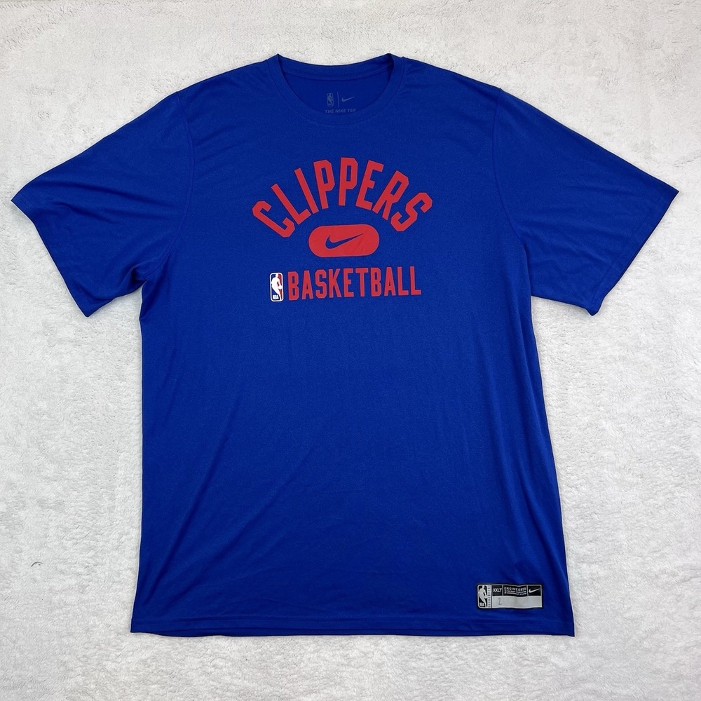 Nike LA Clippers Basketball Engineered‎ Performance Shirt Mens XXLT Tall Blue